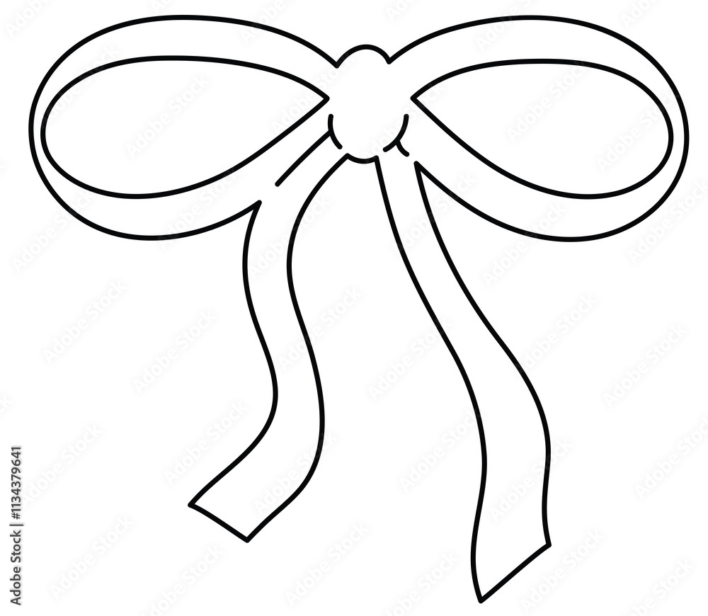 Cute bow or ribbon outline for decoration, kid colouring book, art, painting, tattoo, patch, brooch, fabric print, breast cancer awareness campaign, logo, icon, sign, symbol, fashion, accessory, women Cute bow or ribbon outline for decoration, kid colouring book, art, painting, tattoo, patch, brooch, fabric print, breast cancer awareness campaign, logo, icon, sign, symbol, fashion, accessory, women