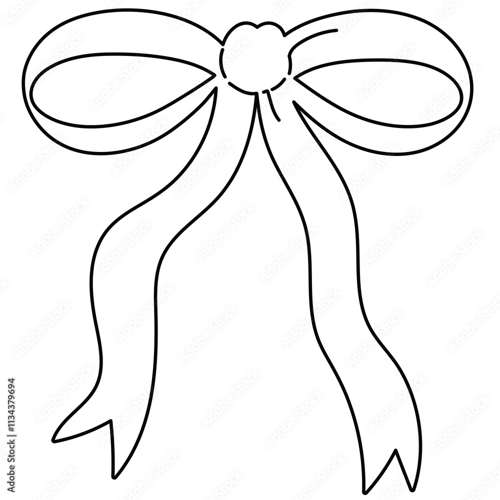 Cute bow or ribbon outline for decoration, kid colouring book, art, painting, tattoo, patch, brooch, fabric print, breast cancer awareness campaign, logo, icon, sign, symbol, fashion, accessory, women Cute bow or ribbon outline for decoration, kid colouring book, art, painting, tattoo, patch, brooch, fabric print, breast cancer awareness campaign, logo, icon, sign, symbol, fashion, accessory, women