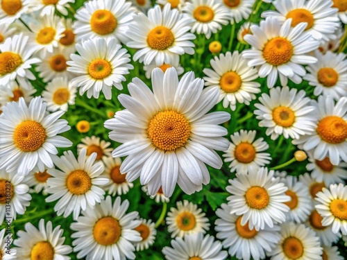 Celebrate Mother's Day with breathtaking drone footage: a field of white daisies, a stunning aerial view.