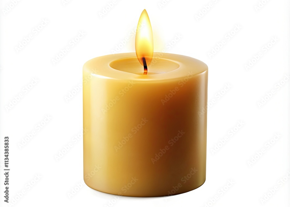 High-resolution stock photo: an isolated, burning candle flame against a stark white background. High-resolution stock photo: an isolated, burning candle flame against a stark white background.