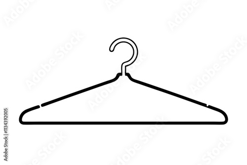 Hanger icon, Coat hanger silhouette.