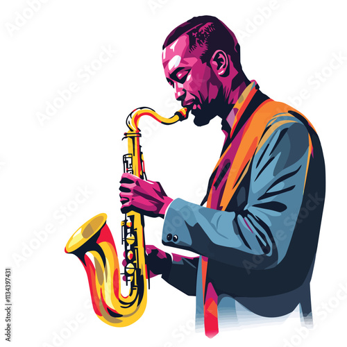 a man playing a saxophone