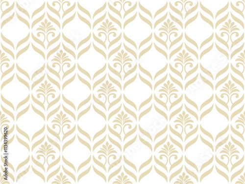 Abstract geometric floral seamless pattern. ornament. Modern stylish texture repeating. Vector background.