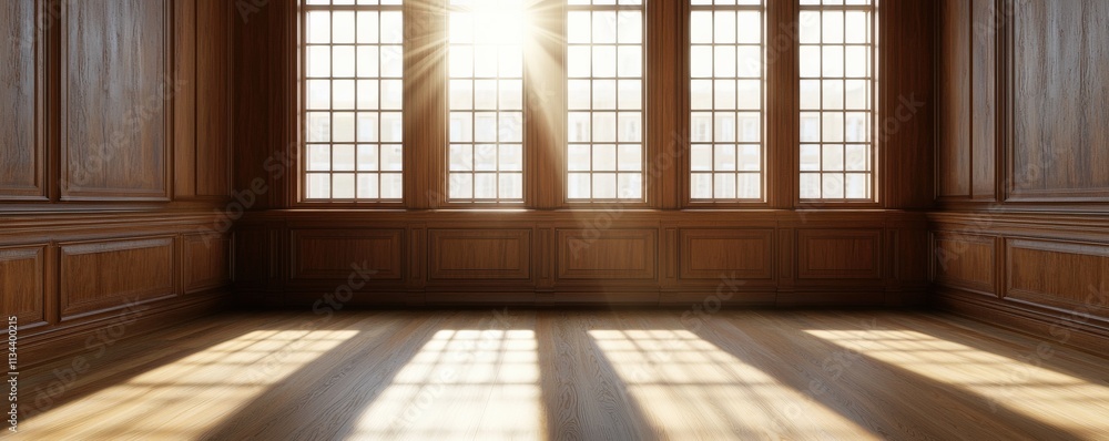 law restriction policy concept. Bright sunlit wooden room with large windows and shadows on the floor. law restriction policy concept. Bright sunlit wooden room with large windows and shadows on the floor.