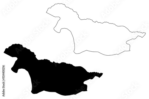 Nord-Ubangi Province (Democratic Republic of the Congo, DR Congo, DRC, Congo-Kinshasa) map vector illustration, scribble sketch Nord - Ubangi map