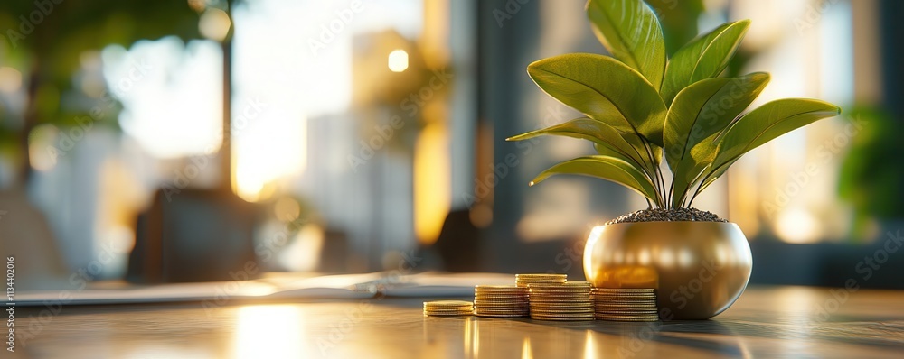 Obraz premium Wealth creation strategies flat design front view theme investment planning 3D render