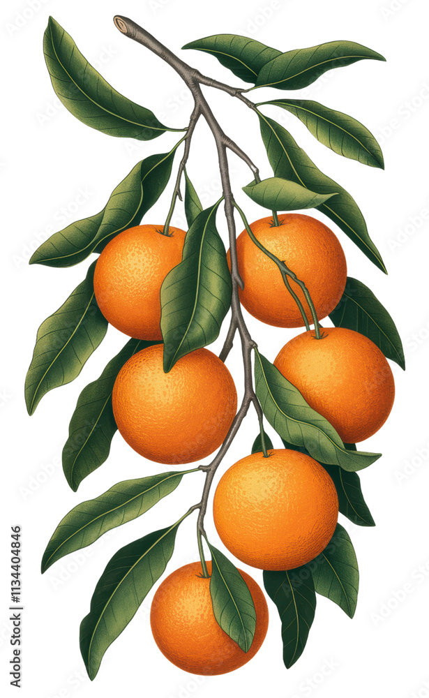 Orange with leaves isolated on white Orange with leaves isolated on white