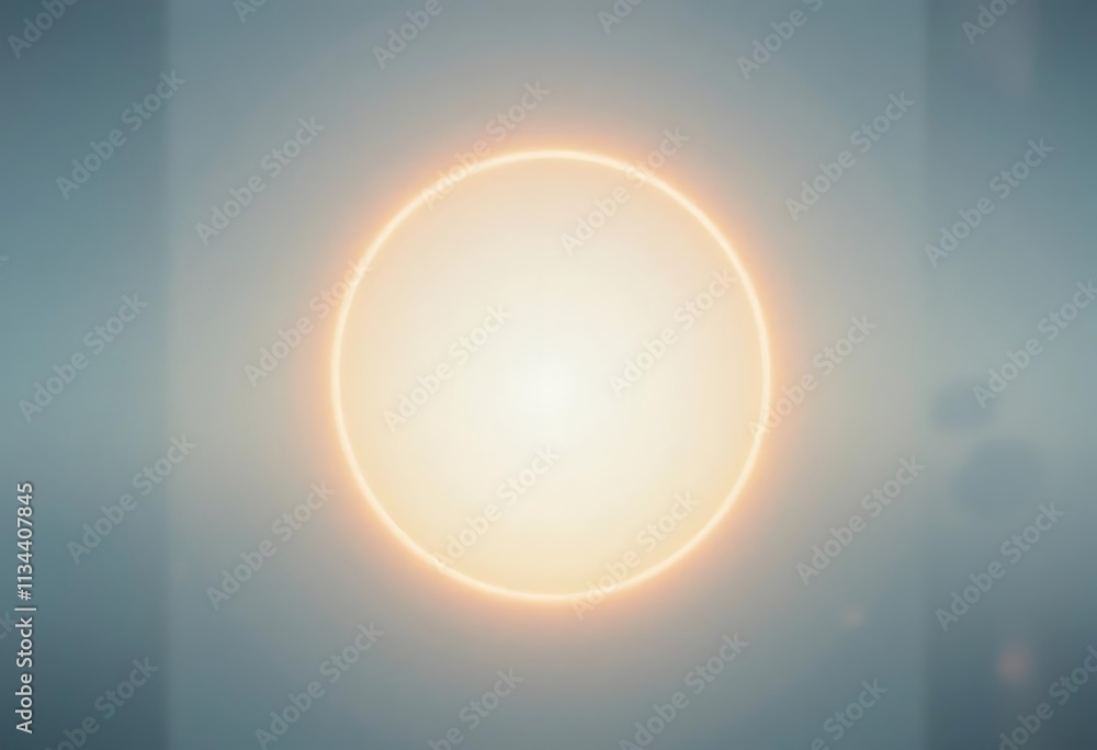 A glowing circular silhouette fading into a smooth gradient background A glowing circular silhouette fading into a smooth gradient background