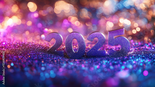 Obraz na płótnie new year 2025 w salonie