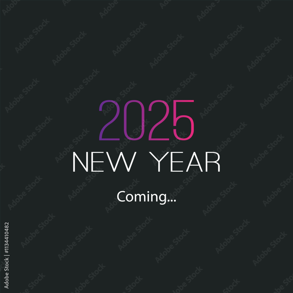 New Year's Coming Concept Design for Year 2025 - Dark New Year Typography, Card, Cover, Banner or Background Design Template - Illustration in Freely Scalable and Editable Vector Format New Year's Coming Concept Design for Year 2025 - Dark New Year Typography, Card, Cover, Banner or Background Design Template - Illustration in Freely Scalable and Editable Vector Format