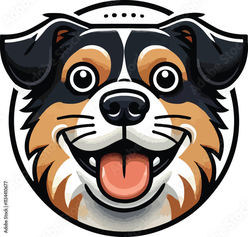 Cute dog mouth vector on white background