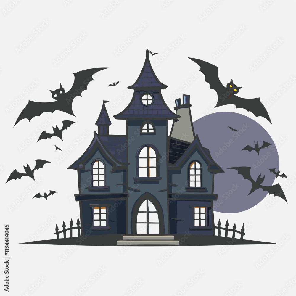 Scary Gothic House icon vector for web and mobile app, Halloween Haunted Mansion with Cross on Top of Roof Vector Illustration Scary Gothic House icon vector for web and mobile app, Halloween Haunted Mansion with Cross on Top of Roof Vector Illustration