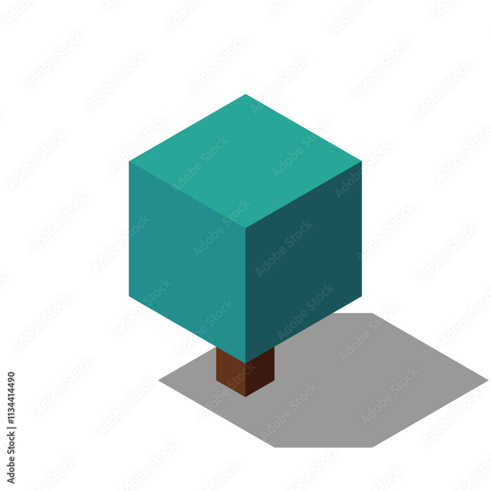 Isometric vector tree at night. Tree isometric elements. Isometric tree element for landscape design. Park element Isometric vector tree at night. Tree isometric elements. Isometric tree element for landscape design. Park element