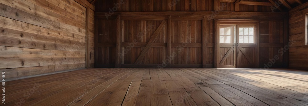 Wooden barn with rustic wooden walls and floor, wooden barn, rustic decor Wooden barn with rustic wooden walls and floor, wooden barn, rustic decor