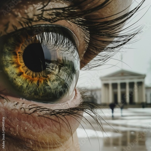 Obraz na płótnie Green eye w salonie
