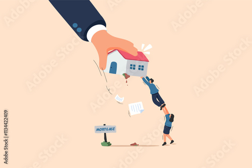 Mortgage Crisis. Holding On to Homeownership. The Struggle of Paying Off a Mortgage in Tough Economic Times.
