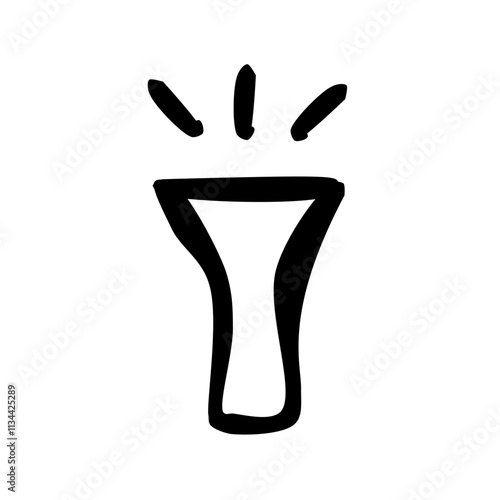 Flashlight line icon