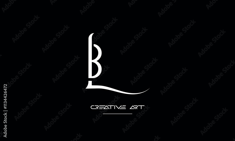 Obraz premium LB, BL, L, B abstract letters logo monogram