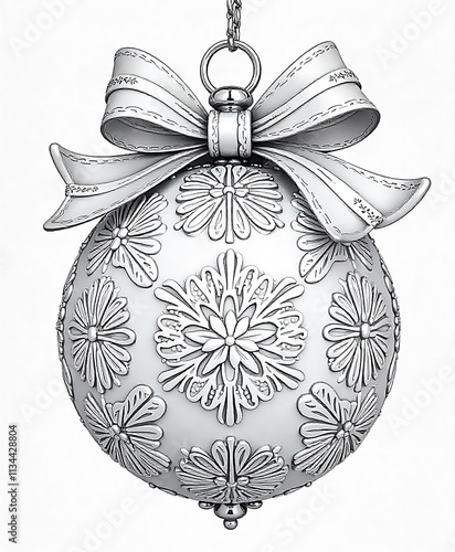 Wallpaper Mural silver christmas ornament Torontodigital.ca