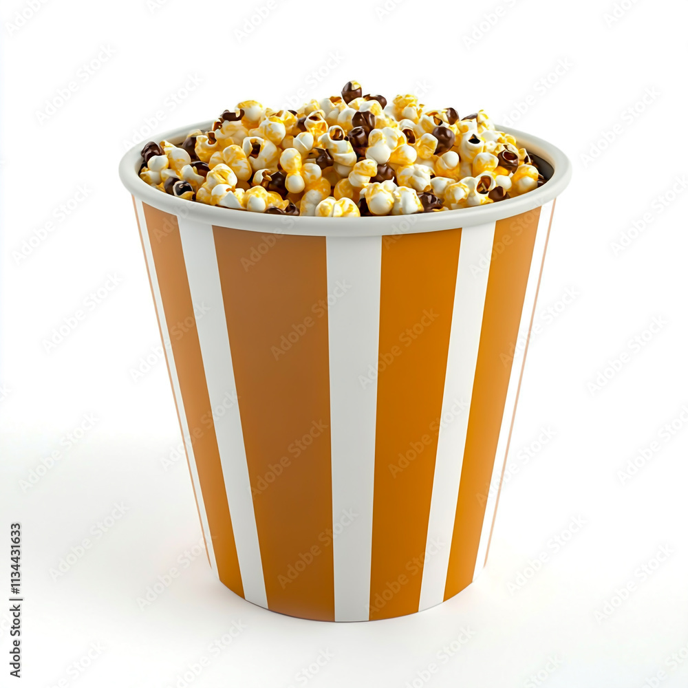 Popcorn bucket isolated on white background. Popcorn bucket isolated on white background.