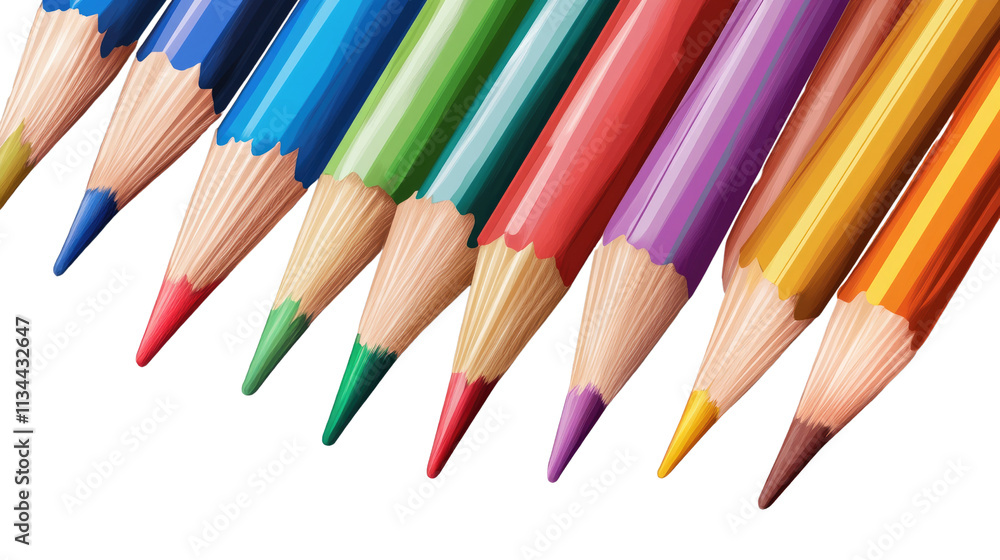 Fototapeta premium Rainbow of Colored Pencils