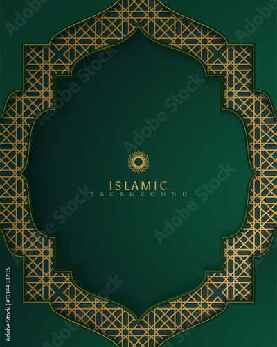 Elegant Islamic dark green background