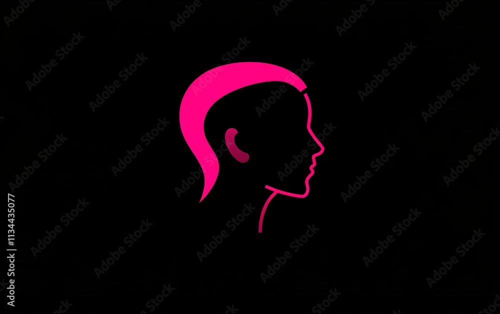 Abstract Human Head with Digital Network Structure Abstract Human Head with Digital Network Structure