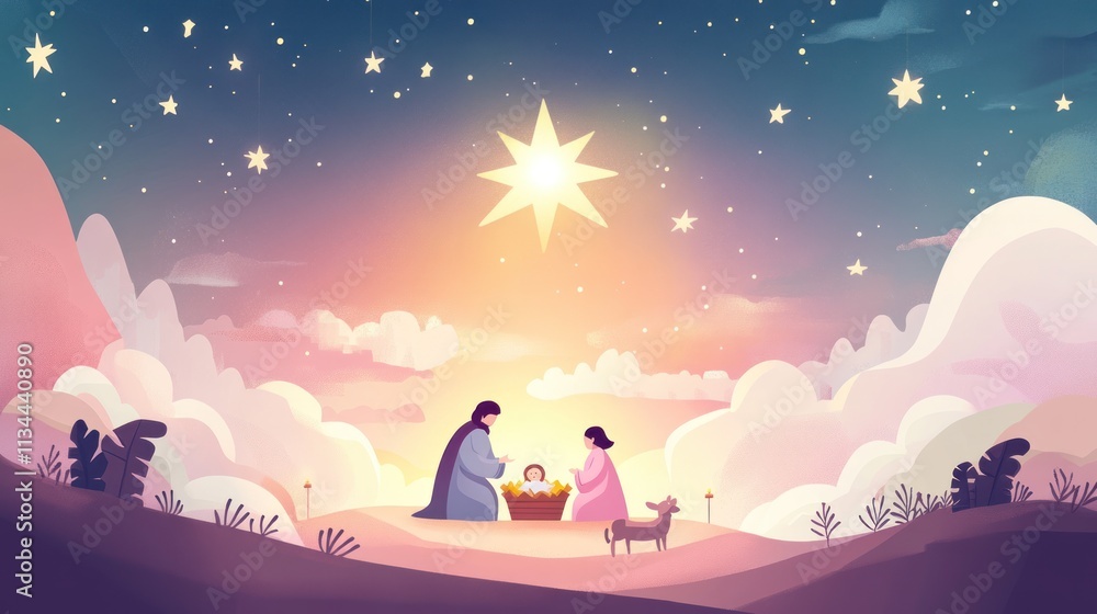 The Nativity Scene: A Peaceful Night in Bethlehem The Nativity Scene: A Peaceful Night in Bethlehem