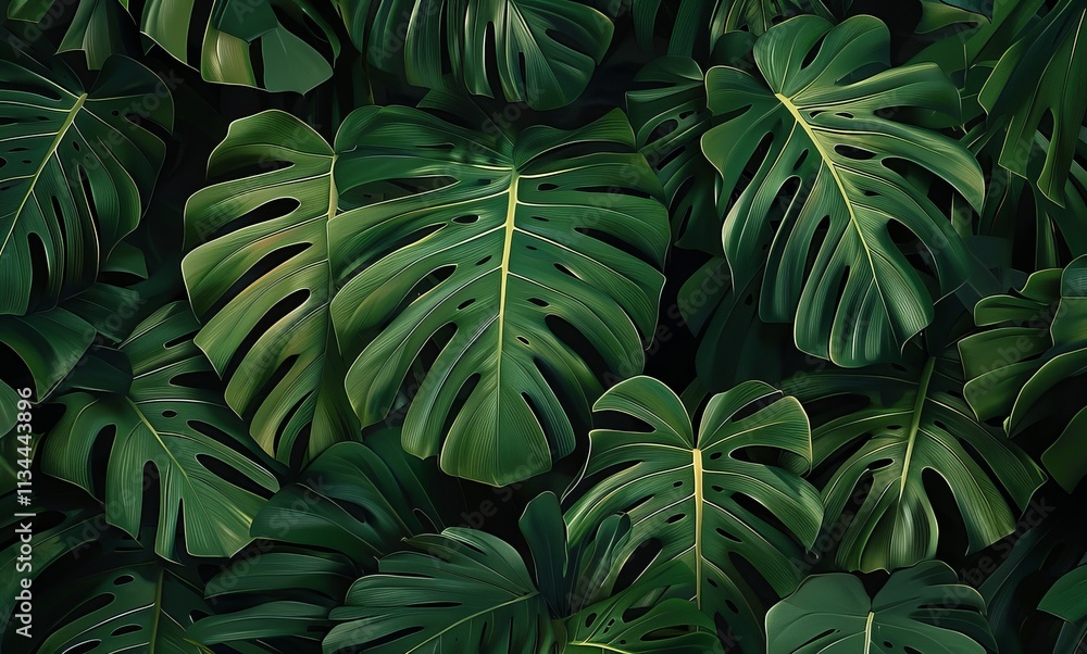 fondo verde hojas tropicales