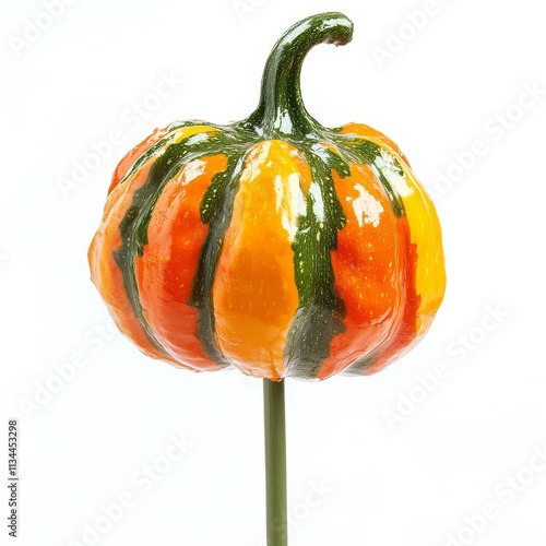 Ornamental eggplant, also known as pumpkin on a stick. photo