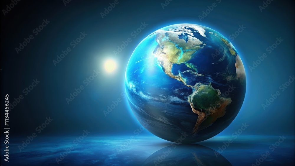 Earth in shades of blue against a dark background, planet, globe, space, universe, astronomy, celestial, dark blue, sapphire Earth in shades of blue against a dark background, planet, globe, space, universe, astronomy, celestial, dark blue, sapphire