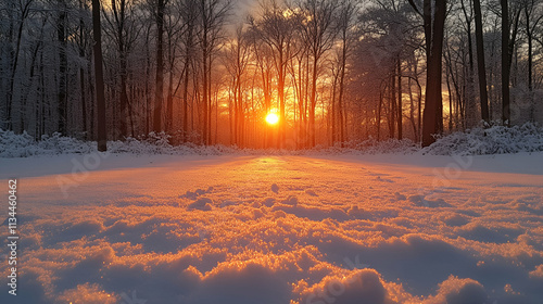 sunrise in the forest