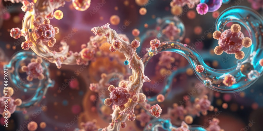 Abstract swirling colorful molecular structures, futuristic design, medical, light, shape Abstract swirling colorful molecular structures, futuristic design, medical, light, shape