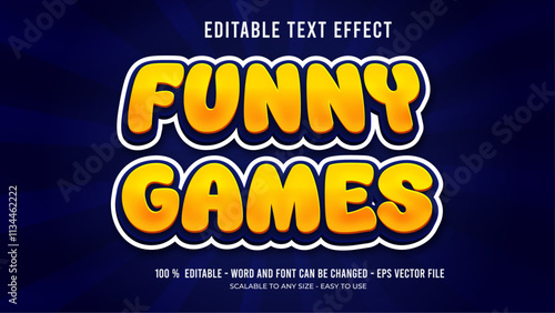 funny games editable text effect