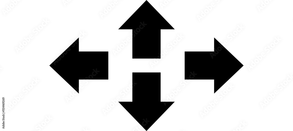 Arrow Icons. Right, Left, Up, Down View. Vector Illustration. Arrow Icons. Right, Left, Up, Down View. Vector Illustration.