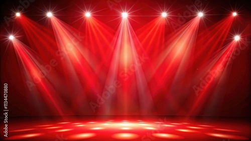 Vibrant red stage light background, vibrant, red, stage, light, background, dramatic, show, concert, event, spotlight photo