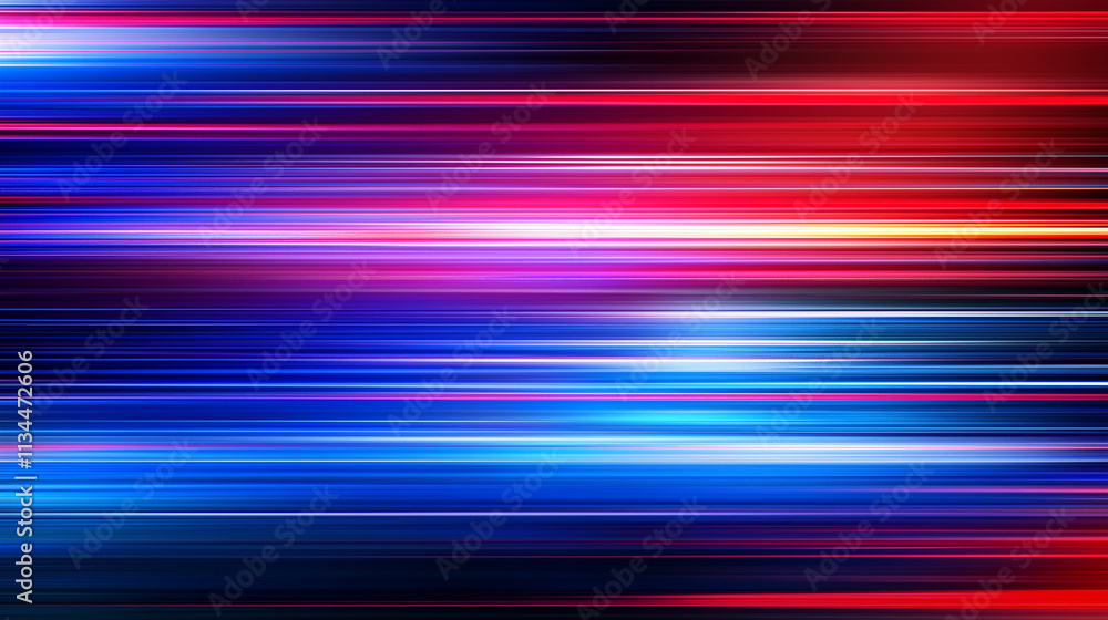 Dynamic speed motion abstract background with blue and red neon lights, high-tech data transfer concept, digital illustration. Futuristic, cyberpunk, vector art, wide angle, high resolution, dark back Dynamic speed motion abstract background with blue and red neon lights, high-tech data transfer concept, digital illustration. Futuristic, cyberpunk, vector art, wide angle, high resolution, dark back