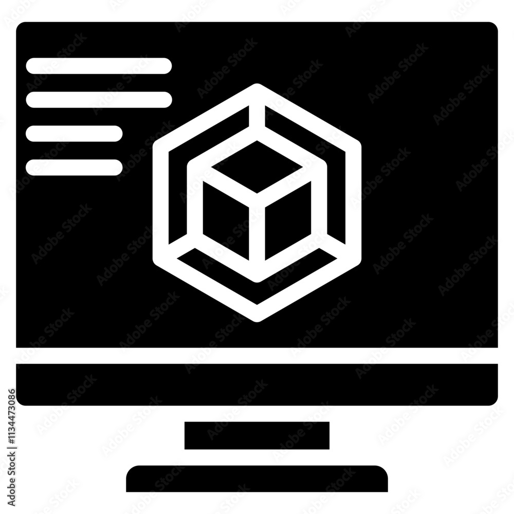 3D Modeling Icon Icon 3D Modeling Icon Icon
