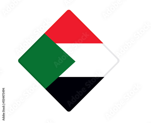 Sudan flag square shaped. vector Free Download Sudan flag square shaped. vector - GFXLoad