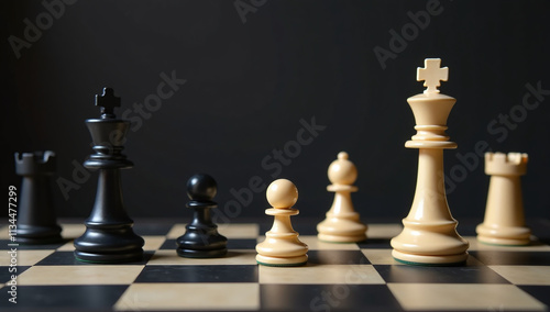 defeated queen falls black pawns checkmate loss royal position photo