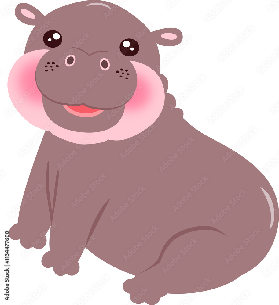 Fototapeta premium baby pygmy hippo