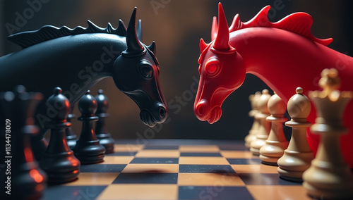 evil beats good strategic game chess checkmate photo