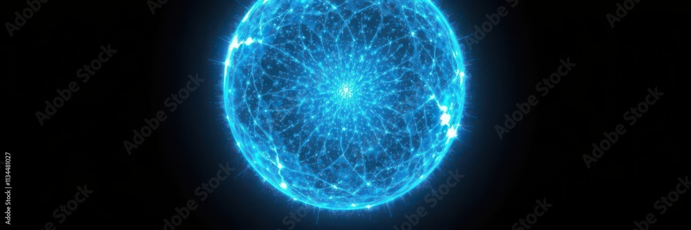 A vibrant blue orb of energy glows intensely against a stark black backdrop, texture, vibrant A vibrant blue orb of energy glows intensely against a stark black backdrop, texture, vibrant