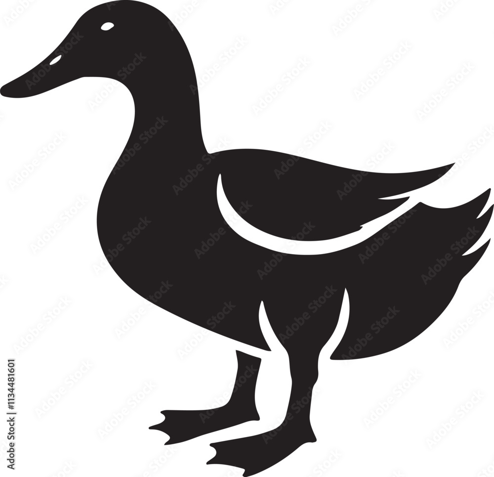 Duck silhouette vector art. Duck silhouette vector art.