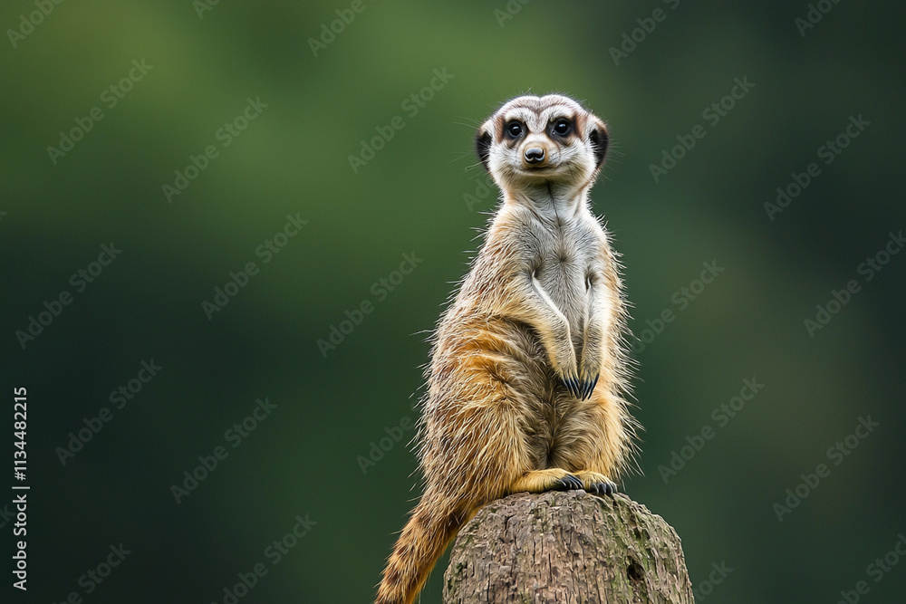 Meerkats standing guard in their natural habitat Meerkats standing guard in their natural habitat