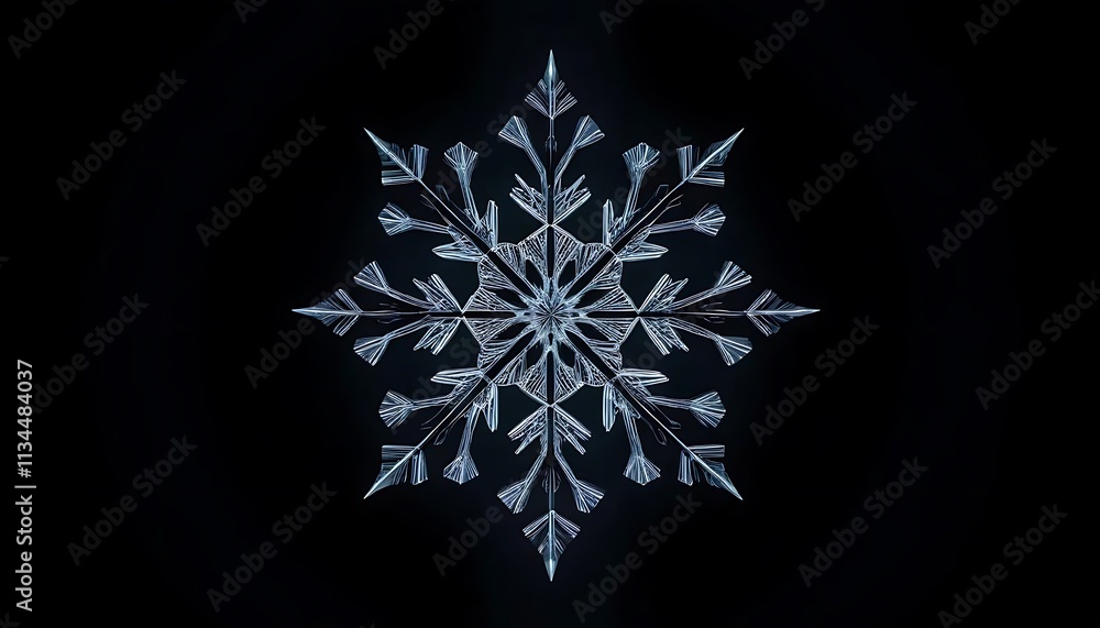 Detailed Close-up of a Beautiful Snowflake Detailed Close-up of a Beautiful Snowflake