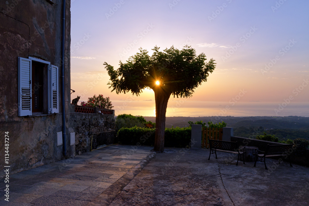 Obraz premium Sant'Andréa-di-Cotone village in corsica island