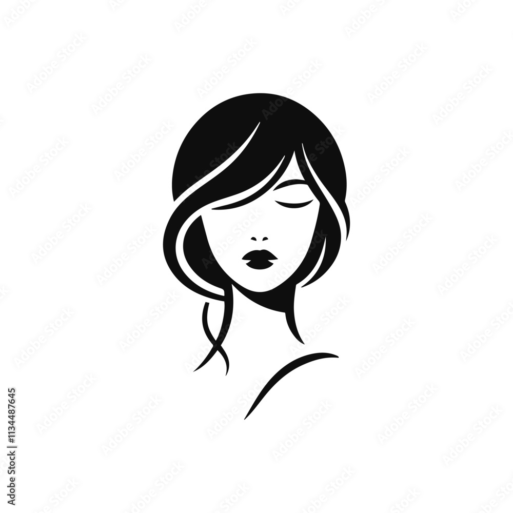 Minimalist Black Fashion Logo Vector Design on White Background Minimalist Black Fashion Logo Vector Design on White Background