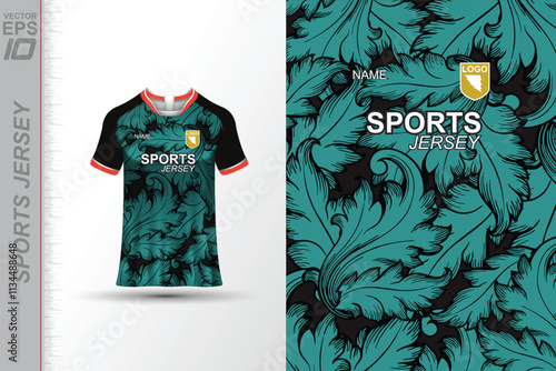 Modern ready-to-print jersey design with dynamic lines and vibrant colors. Perfect for football, basketball, cycling, or sportswear. High-quality, customizable vector file for instant printing.