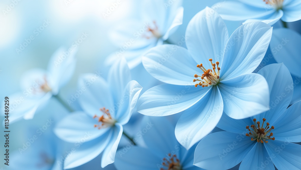 soft blue petals create serene floral background art soft blue petals create serene floral background art